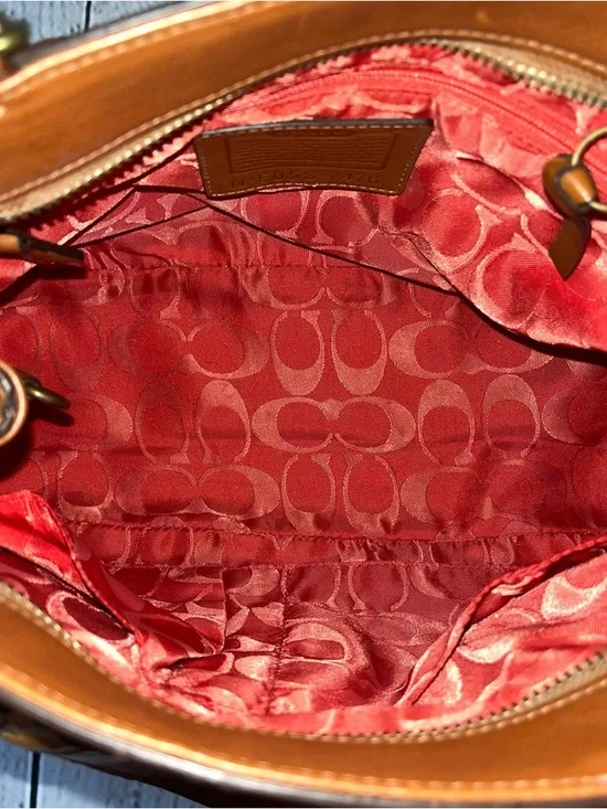 Vintage Y2K Coach Hampton Suede Tassel Leather Satchel Shoulder Bag (Style 7476) - Picture 10 of 15